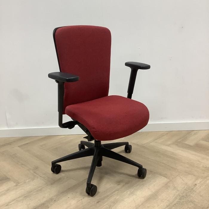 Girsberger ergonomische bureaustoel, rood - zwart, Huis en Inrichting, Bureaustoelen, Bureaustoel, Zwart, Gebruikt, Ergonomisch