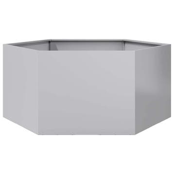 vidaXL Plantenbak zeshoek 104x90x45 cm gegalvaniseerd staal, Verzenden, Nieuw