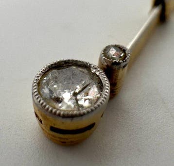 Chaîne - 14 carats Platine, Or jaune - 0.25ct. tw. Diamant