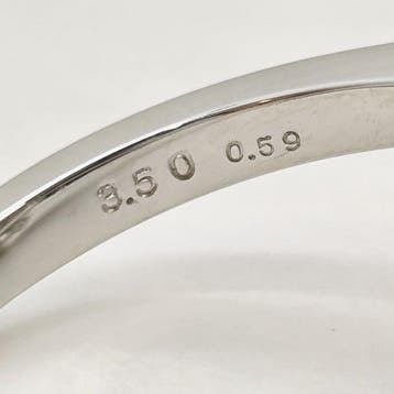 Ring Platina Saffier - Diamant, Nieuw