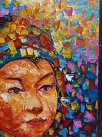 Nguyen Robert (1958) - Rainbow Child 80 60 cm  Vendu sans