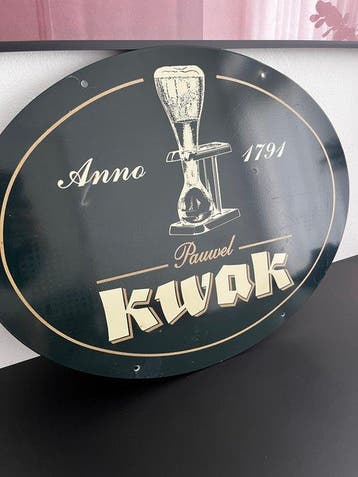 Pauwel Kwak – Anno 1791 – Groot vintage metalen reclamebord