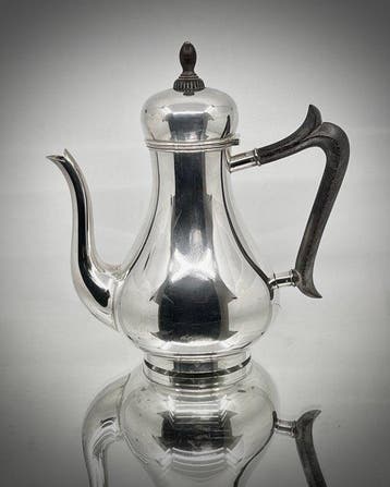 Voorschoten - Cafetière - pear-shaped body - Argent 835 -, Antiquités & Art