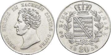 20 Kreuzer 1836 Sachsen-coburg-gotha Ernst I 1826-1844, Verzenden, België