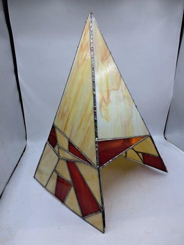 Lamp - Pyramide - Glas - Lampenkap Tiffany Style