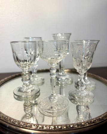 French production - Drinkservies voor 6 (6) - Kristal