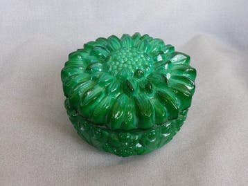 Curt Schlevogt attr. - Sieradendoos - Malachite Glass - Art