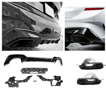 GESCHIKT VOOR BMW 3 SERIE M340i G20 DIFFUSER ACHTERSPOILER +, Verzenden, Nieuw