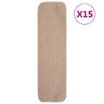 vidaXL Trapmatten 15 st anti-slip rechthoekig 75x20 cm beige, Verzenden