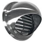 Bolrooster RVS Ø 180mm met schoepen en muggengaas, Verzenden