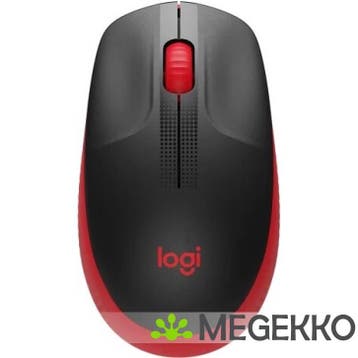 Logitech M190 Zwart/Rood Draadloze Muis, Verzenden, Nieuw