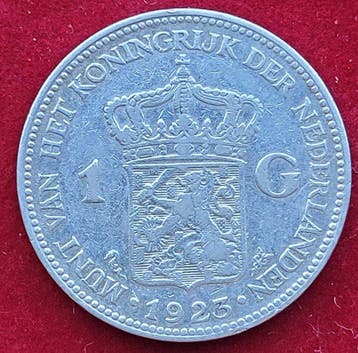 Nederland. Wilhelmina. 1 Gulden 1923-1939 (Zonder, Postzegels en Munten, Munten | Nederland