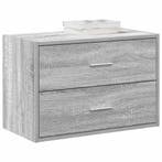 vidaXL Kast met 2 lades 60x31x40 cm bewerkt hout grijs, Huis en Inrichting, Verzenden, Nieuw