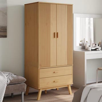 vidaXL Kledingkast OLDEN 76,5x53x172 cm massief grenenhout, Verzenden
