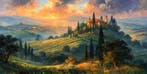 Iconica - Rolling Tuscan Sunset - Unique 1/1 XXL (100x200