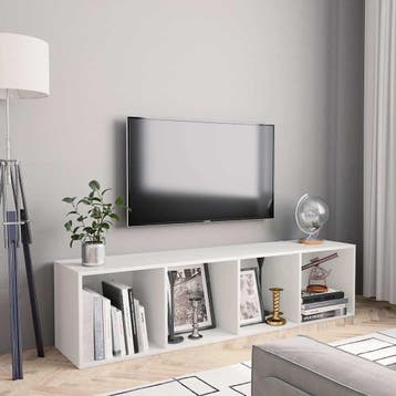 vidaXL Boekenkast/tv-meubel 143x30x36 cm wit, Verzenden, Nieuw