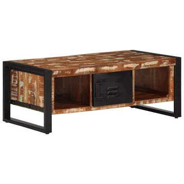 vidaXL Salontafel 90x50x36 cm massief gerecycled hout, Verzenden