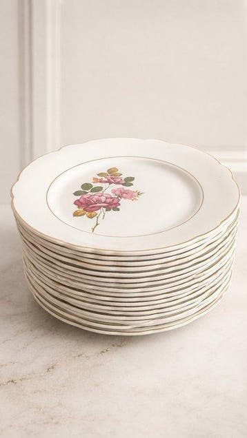 Keller & Guérin Luneville - 15 Grandes assiettes plates -