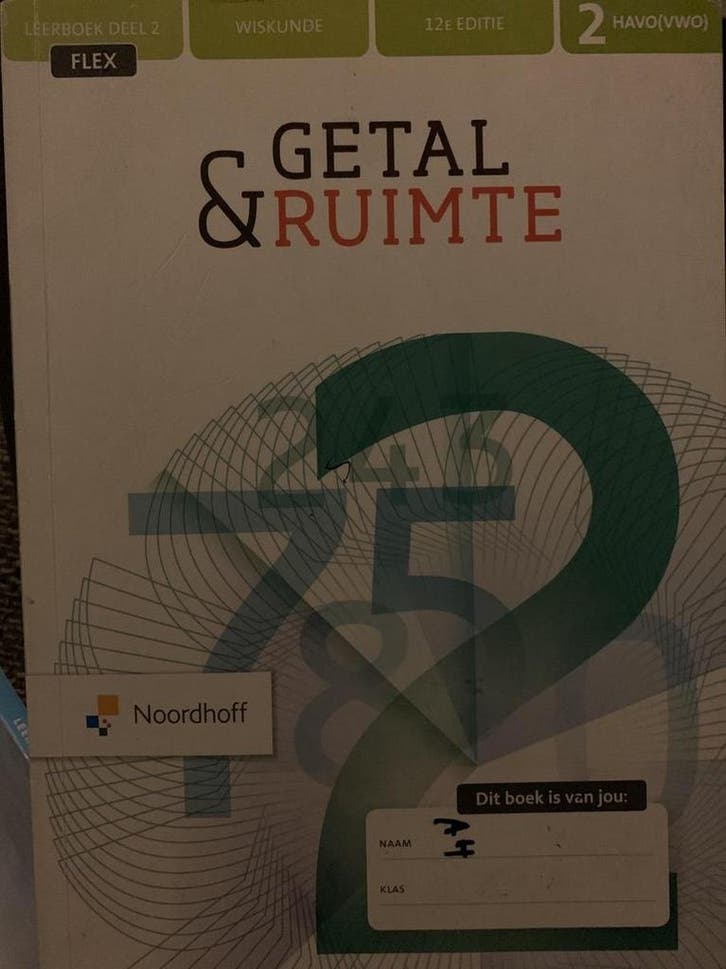 Getal & Ruimte 12e ed havo/vwo 2 FLEX leerboek 2, Boeken, Wetenschap, Gelezen, Verzenden