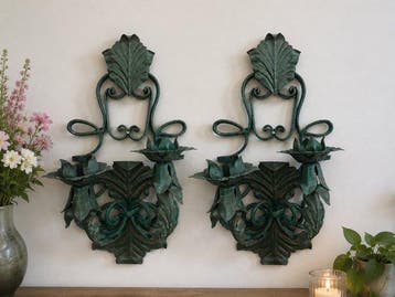 Wanddecoratie (2) - Europa - muur of wanddecoratie, Antiek en Kunst