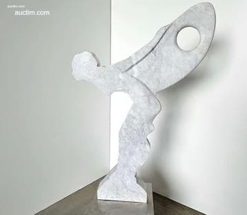 beeldhouwwerk in Carrara-marmer Seán Mc Cann..., Antiek en Kunst