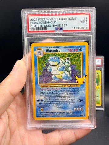 Pokémon - 3 Graded card - Tortank, Dracaufeu, Florizarre 2,