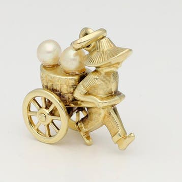 Pendentif - 14 carats Or jaune Perle