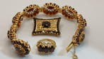 Ensemble de bijoux 3 pièces - 18 carats Or jaune Grenat -, Bijoux, Sacs & Beauté, Bijoux anciens