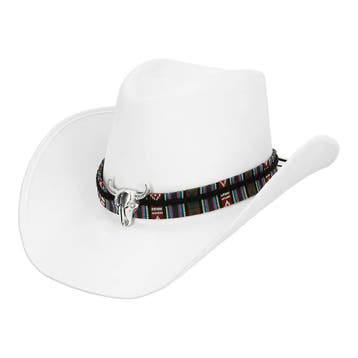 Witte Cowboy Hoed Luxe, Verzenden, Nieuw