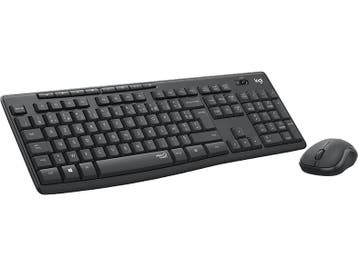 Logitech - Draadloos toetsenbord + muis - Azerty - Grijs, Computers en Software, Toetsenborden, Verzenden, Logitech, Draadloos