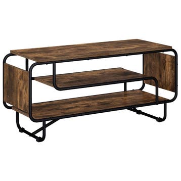 vidaXL TV Stand 98 x 36 x 45 cm Gerookt eiken Bewerkt hout, Verzenden