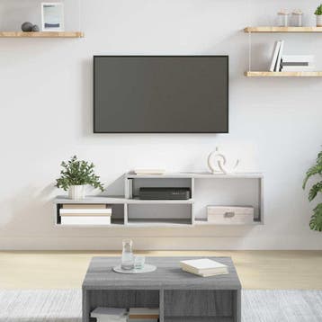 vidaXL Wand TV Stand 120 x 25 x 28,5 cm Bewerkt hout, Verzenden, Nieuw