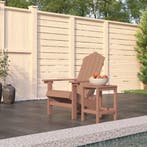 vidaXL Tuinstoel Adirondack met tafel HDPE bruin, Verzenden, Nieuw