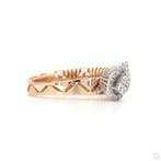 Ring - 14 karaat Roségoud - 0.21ct. tw. Diamant (Natuurlijk), Nieuw