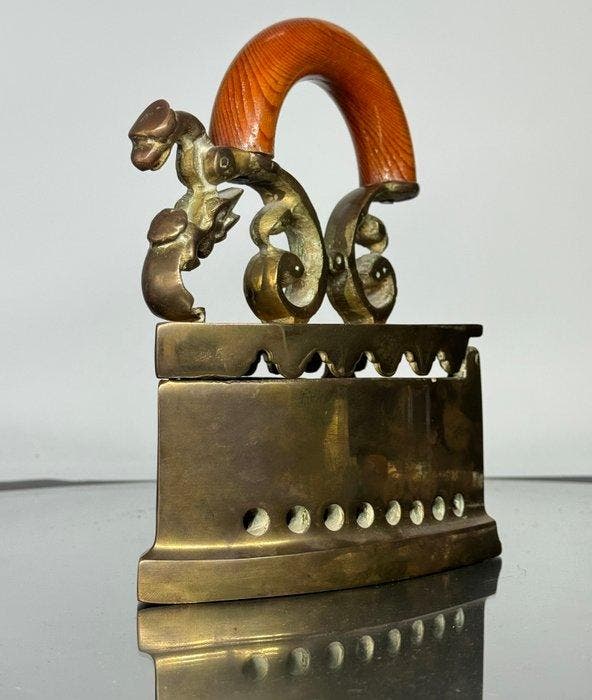Strijkijzer - Verguld brons - strijkijzer, Antiquités & Art, Antiquités | Autres Antiquités