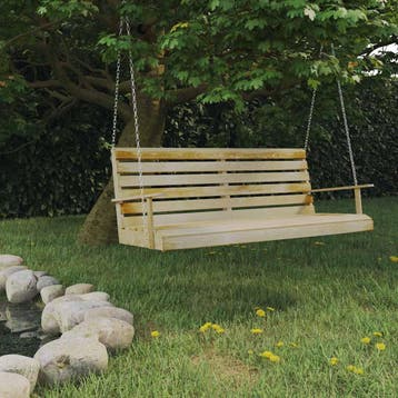 vidaXL Schommelbank 155x65x60 cm geïmpregneerd grenenhout, Verzenden