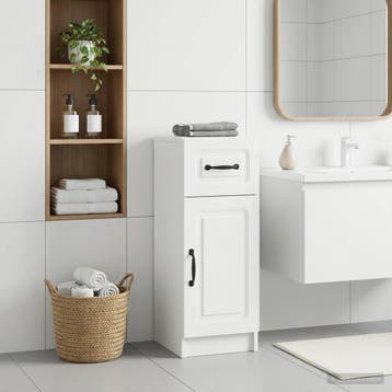 vidaXL Badkamer Opbergkast UTRECHT Wit 30 x 31 x 77 cm, Verzenden, Nieuw