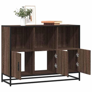 vidaXL Dressoir 100x35x76 cm bewerkt hout bruin eikenkleur, Maison & Meubles, Verzenden