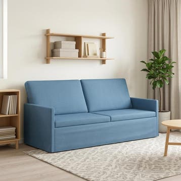 vidaXL 3-zits sofa Blauw 190 x 81 x 82 cm Corduroy stof, Verzenden, Nieuw