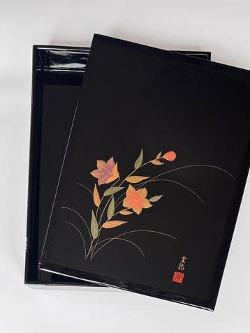 Unryu - Doos - Hout - Aizu Lacquer Fubako Kikyo