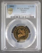 Monaco Km 172 50 Cent 2001 Ritter Grimaldi Pcgs Ms65, Verzenden