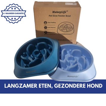 MateeyLife Honden Eetbak Medium | Anti Schrokbak | Hondenbak, Dieren en Toebehoren, Verzenden, Anti-schrok, Nieuw