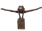 Figurine - Jumping frog - Bronze