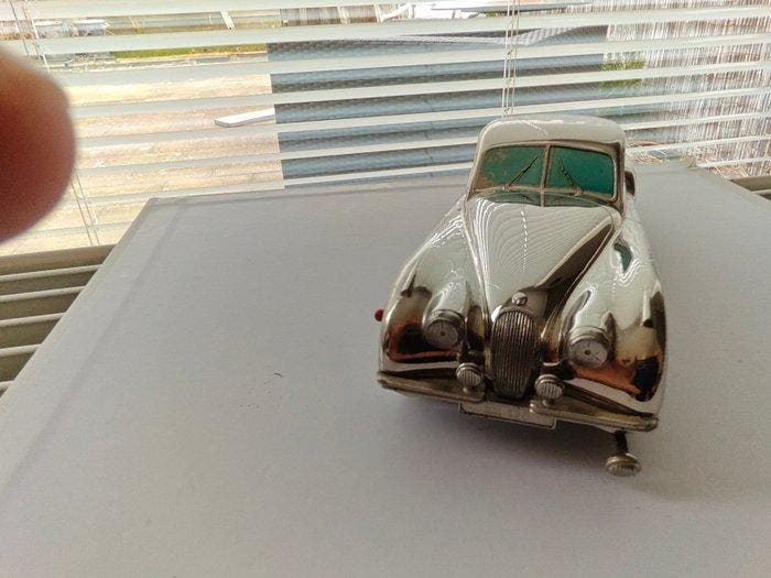 Prameta - Jaguar XK120 - Opwindbaar blikken speelgoed -, Antiek en Kunst, Antiek | Speelgoed