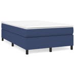 vidaXL Boxspring met matras stof blauw 120x190 cm, Verzenden, Nieuw
