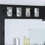 vidaXL Vaatwasserpaneel Lucca 2 pcs Zwart 60 x 31 x 40 cm, Huis en Inrichting, Kasten | Overige, Verzenden, Nieuw