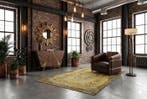 Geel vintage - Vloerkleed - 205 cm - 115 cm - met, Huis en Inrichting, Nieuw
