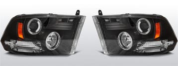 Carnamics Koplampen | Dodge Ram 09-18 4-d | Angel Eyes zwart, Verzenden, Nieuw