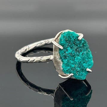 Zilver - Ring - Dioptase