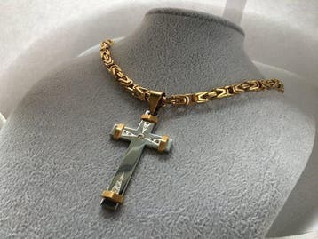 Moderne Kruis Croix Medaille Hypoallergeen Koningsketting
